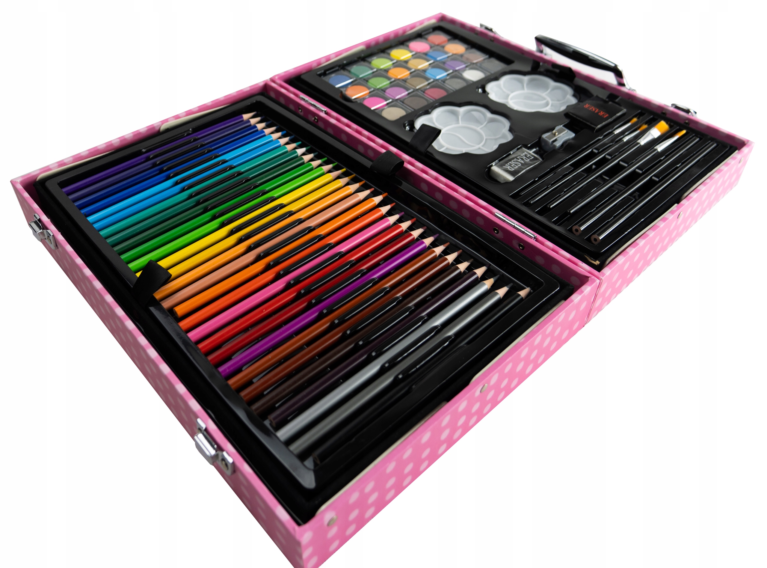 Zastaw ARTYSTYCZNY do MALOWANIA RYSOWANIA DLA DZIECI DZIEWCZYNEK 145 Ee Kolor Odcienie różu