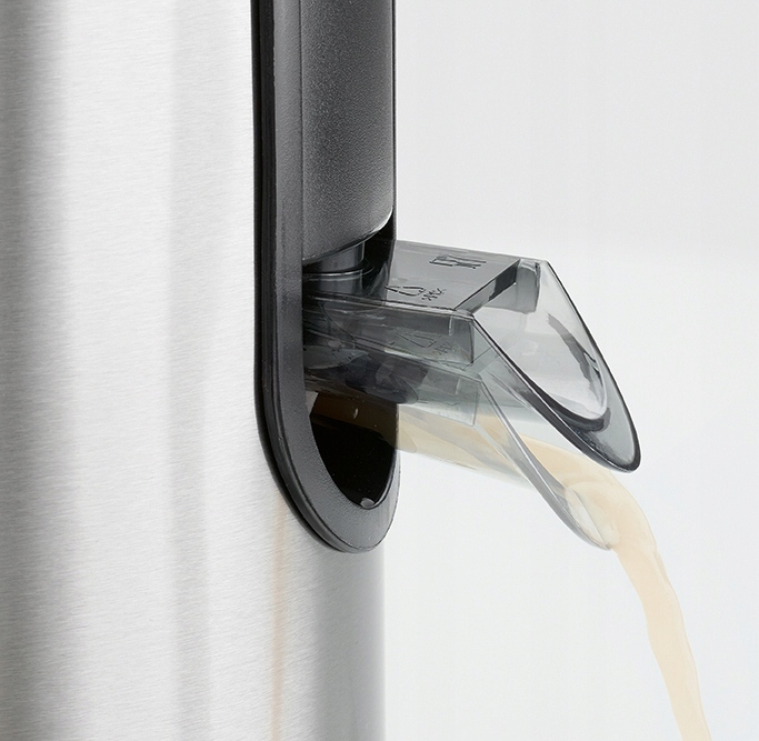 SOLIDNA SOKOWIRÓWKA DO OWOCÓW STALOWA INOX NA CAŁE OWOCE CLATRONIC 400W Kolor dominujący czarny