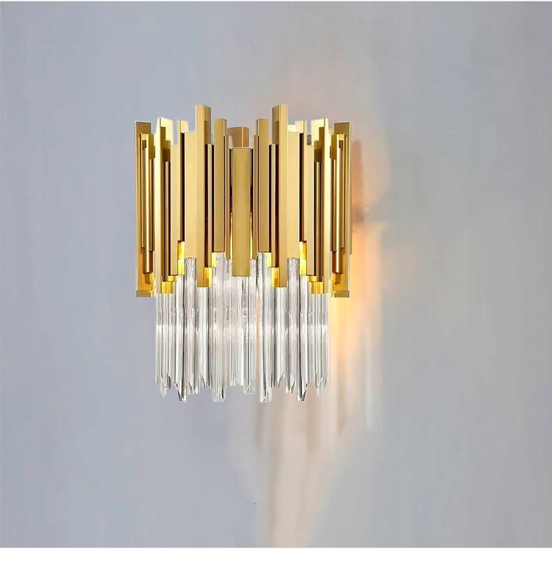 Lampa Kinkiet złoty E14 40 W Z Żarówka Trójkolorowa 3000K 4500K 6500K