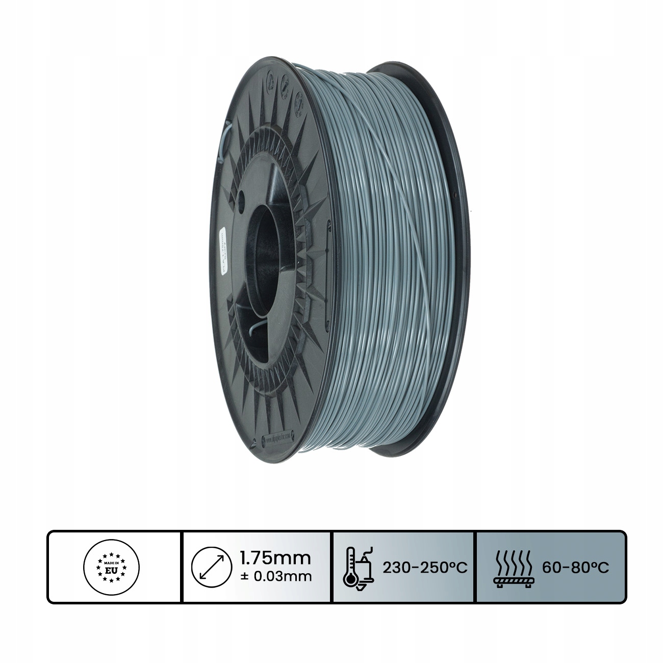 Filament 3DPower Basic PET-G 1.75mm Szary 1kg Producent Inna