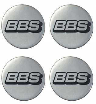 

Naklejki Na Felgi Kołpaki Bbs 56 MM Srebrne