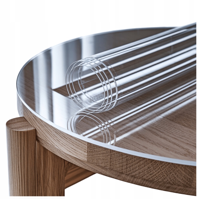 MATA OCHRONNA PODKŁADKA BLAT STÓŁ 2mm 80cm OKRĄGŁA