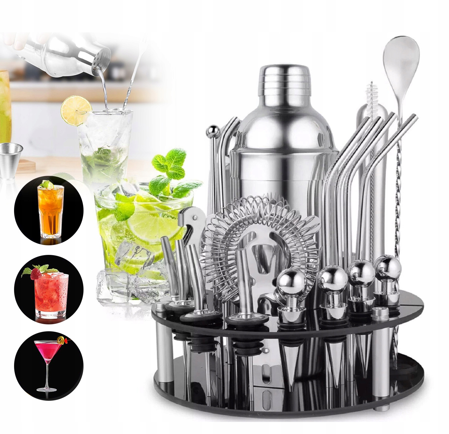 Profesionální barmanský set na koktejly 30v1 Shaker