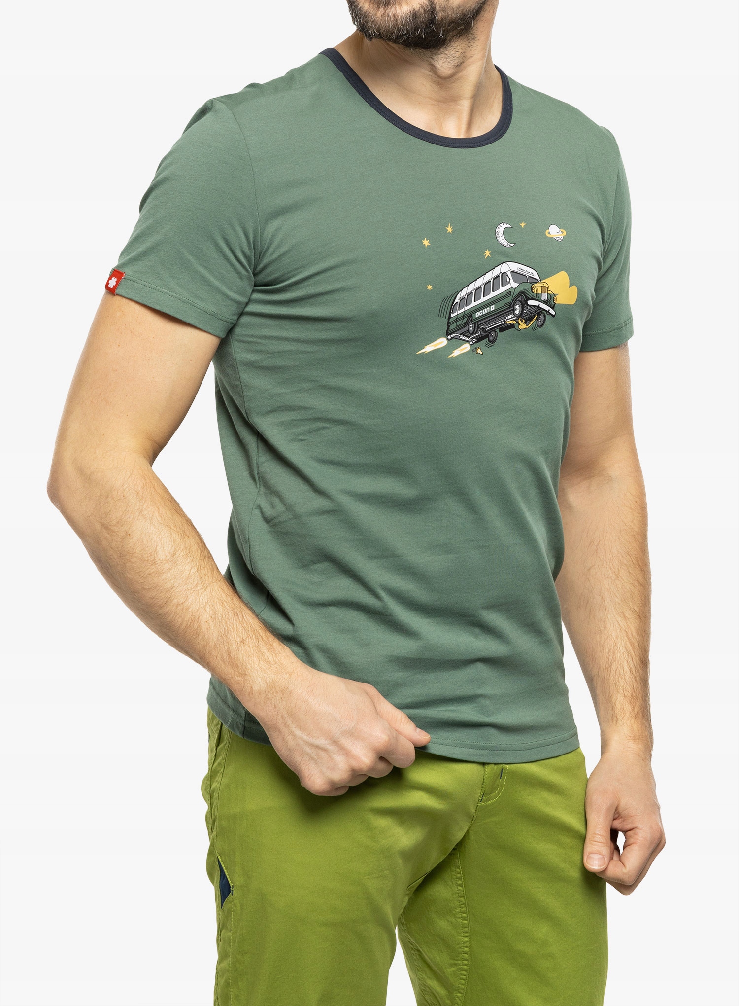 Bavlněné tričko Ocun Classic T Organic Magic Bus zelený duck XXL