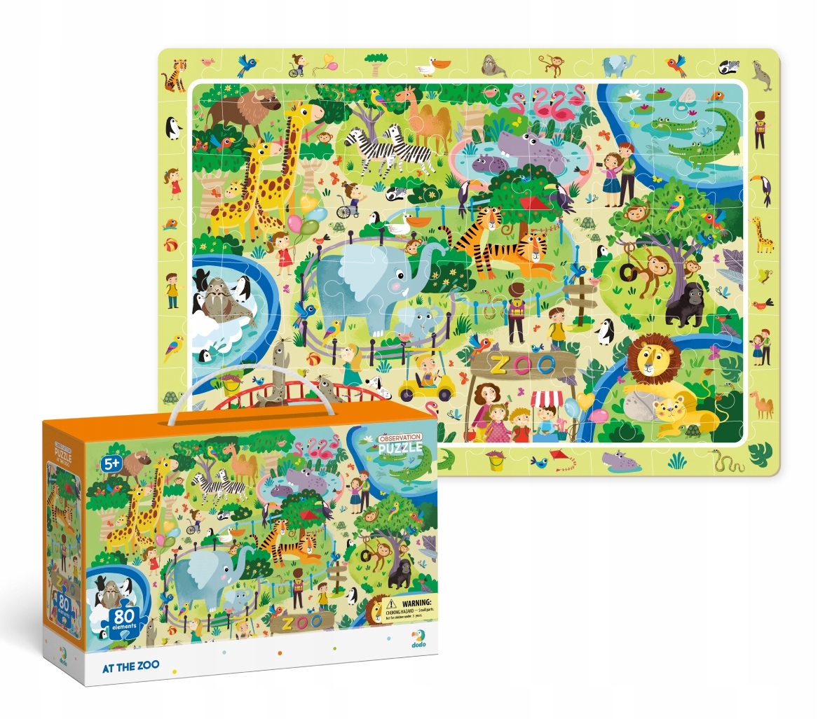 Puzzle Dodo Toys Observation 80 elementów Puzzle obserwacyjne 80 W zoo Kolekcja Observation