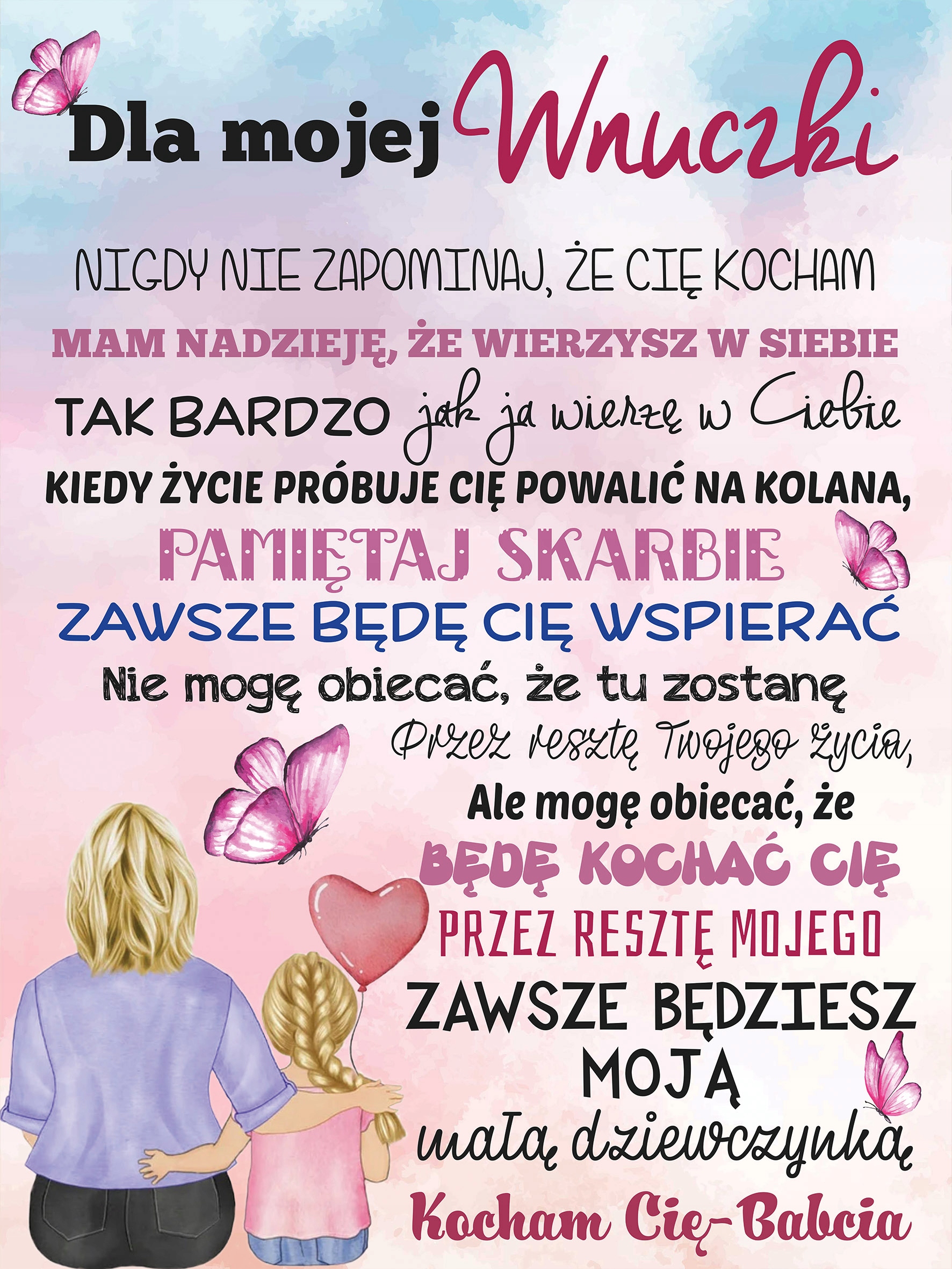 KOC DLA WNUCZKI OD BABCI 200X150