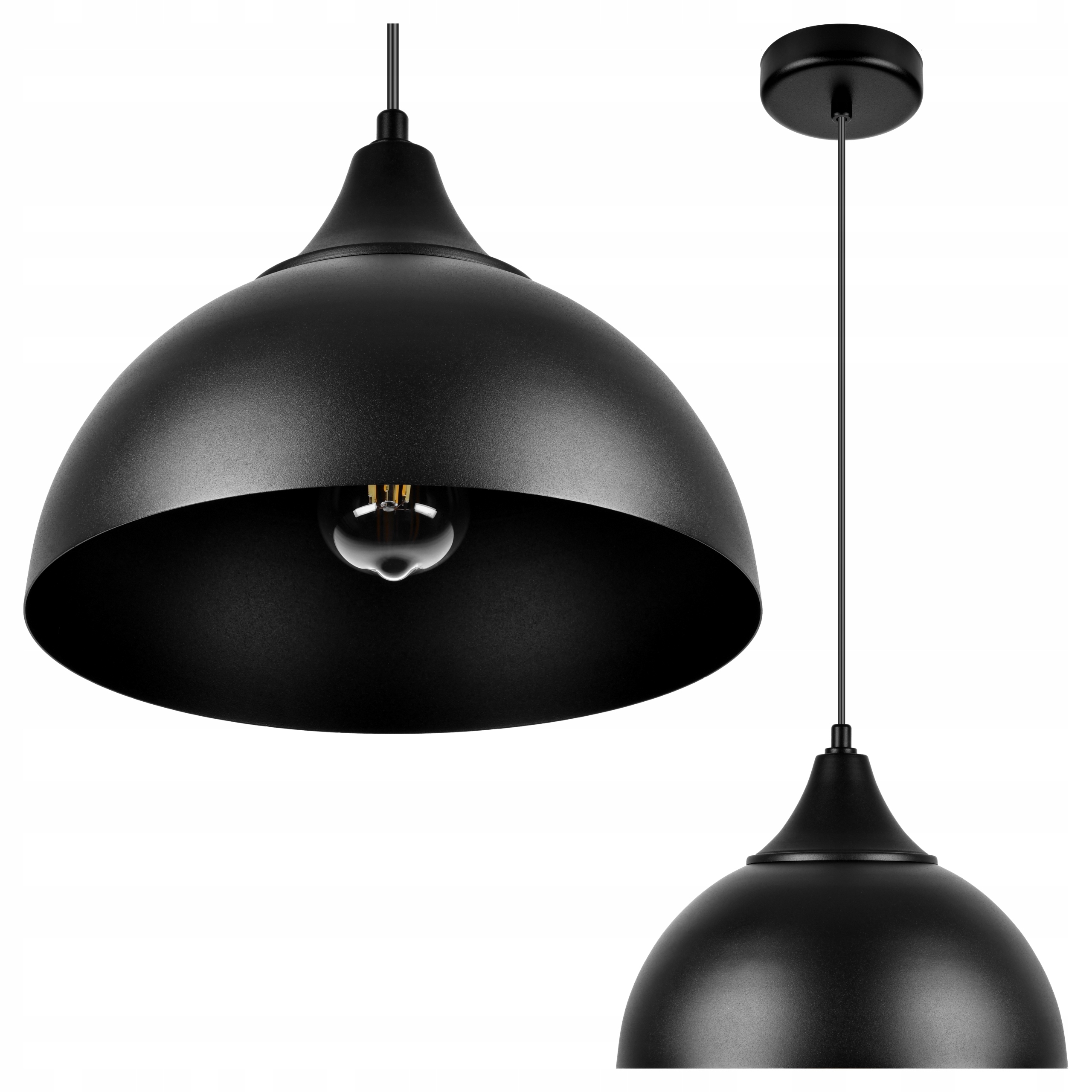 Industrialna Lampa wisząca sufitowa loft Żyrandol do kuchni E27 Led Kupidyn