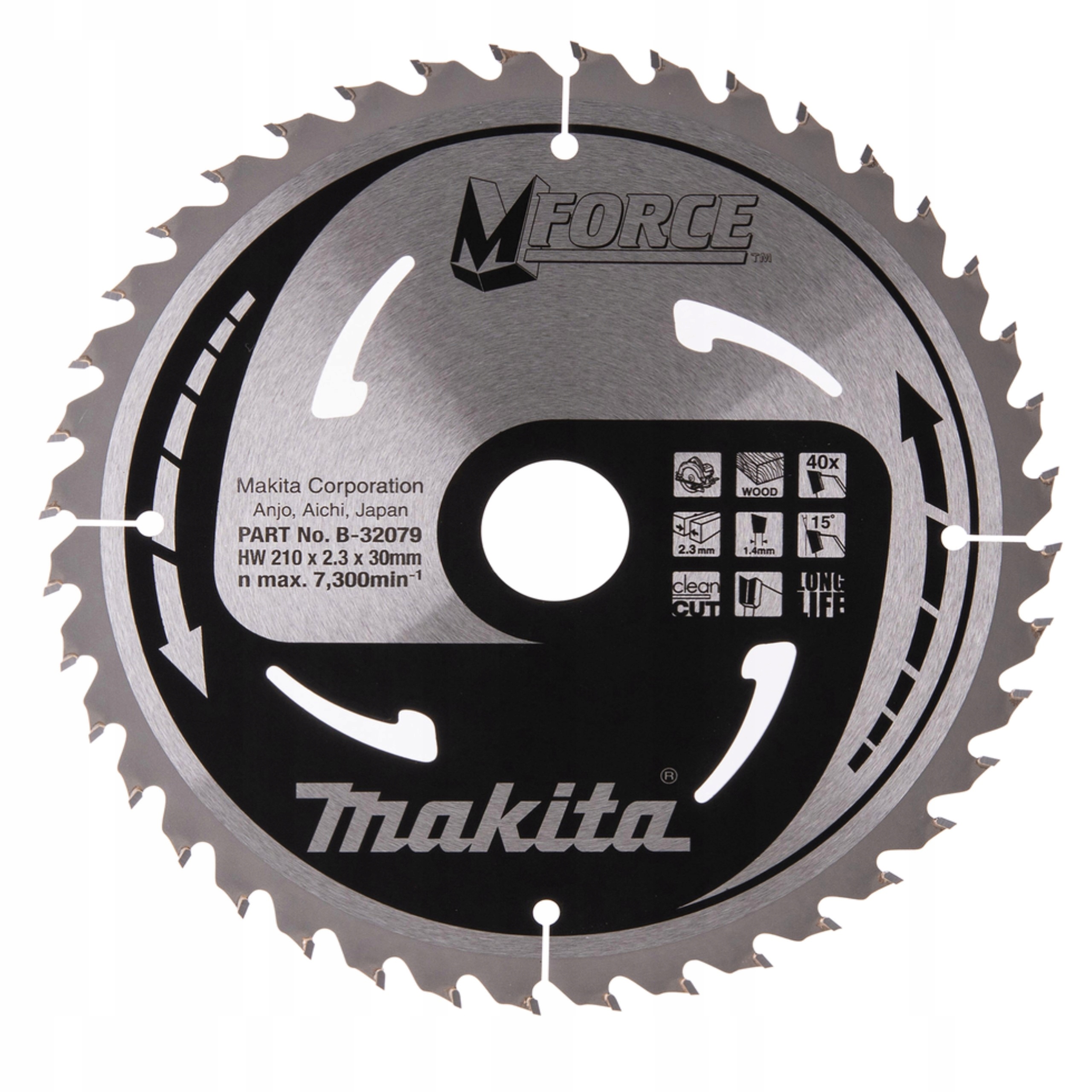 Makita B-32079 Řezací Kotouč Na Dřevo 210x30 mm 40Z