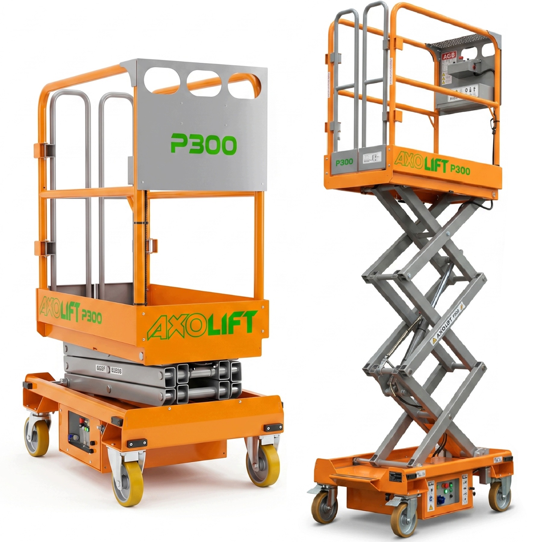 Hever Axolift P300 s pohyblivým elektrickým zvedákem 4,9 m