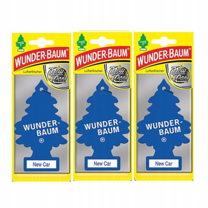 CHOINKA ZAPACHOWA ZAWIESZKA NEW CAR WUNDERBAUM 3-PACK