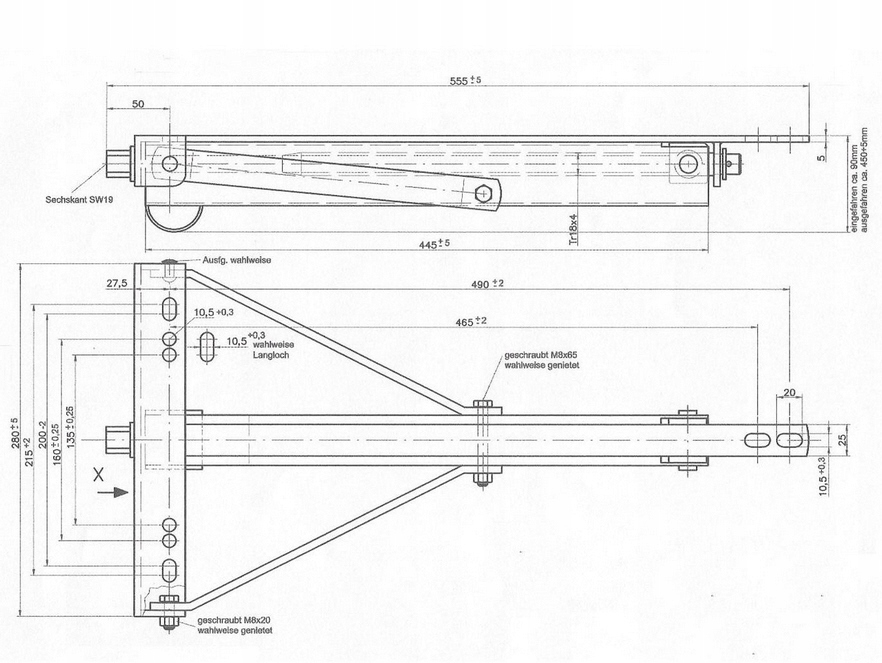 Podpora Noga Przyczepa KempingowaWINTERHOFF 450 kg Producent czesci AL KO