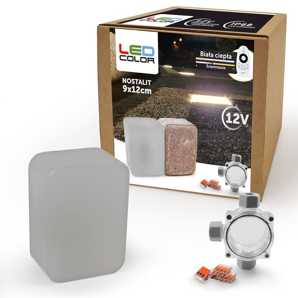 12x Świecąca Kostka Brukowa LED Nostalit 9x12 BD Rodzaj kostka brukowa