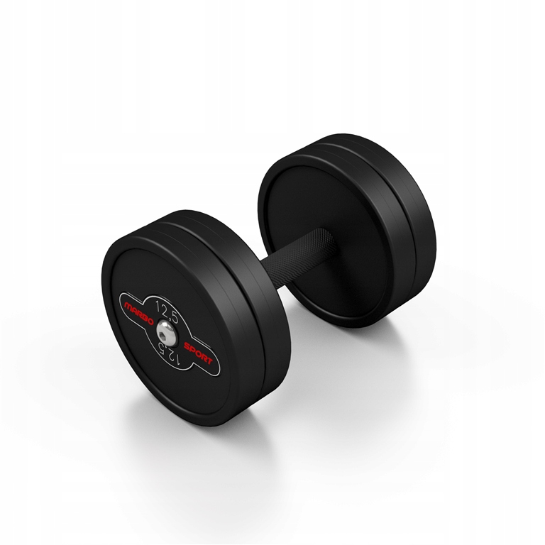 Hantla stalowa gumowana 12,5 kg czarny mat