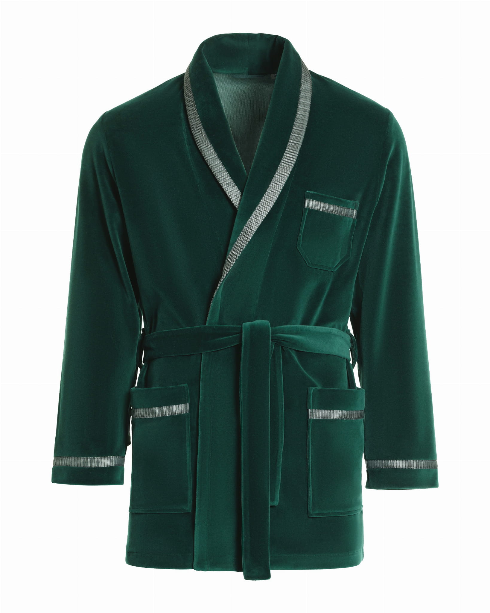 Pánský župan krátký velurový župan RE-117 Zelený XL