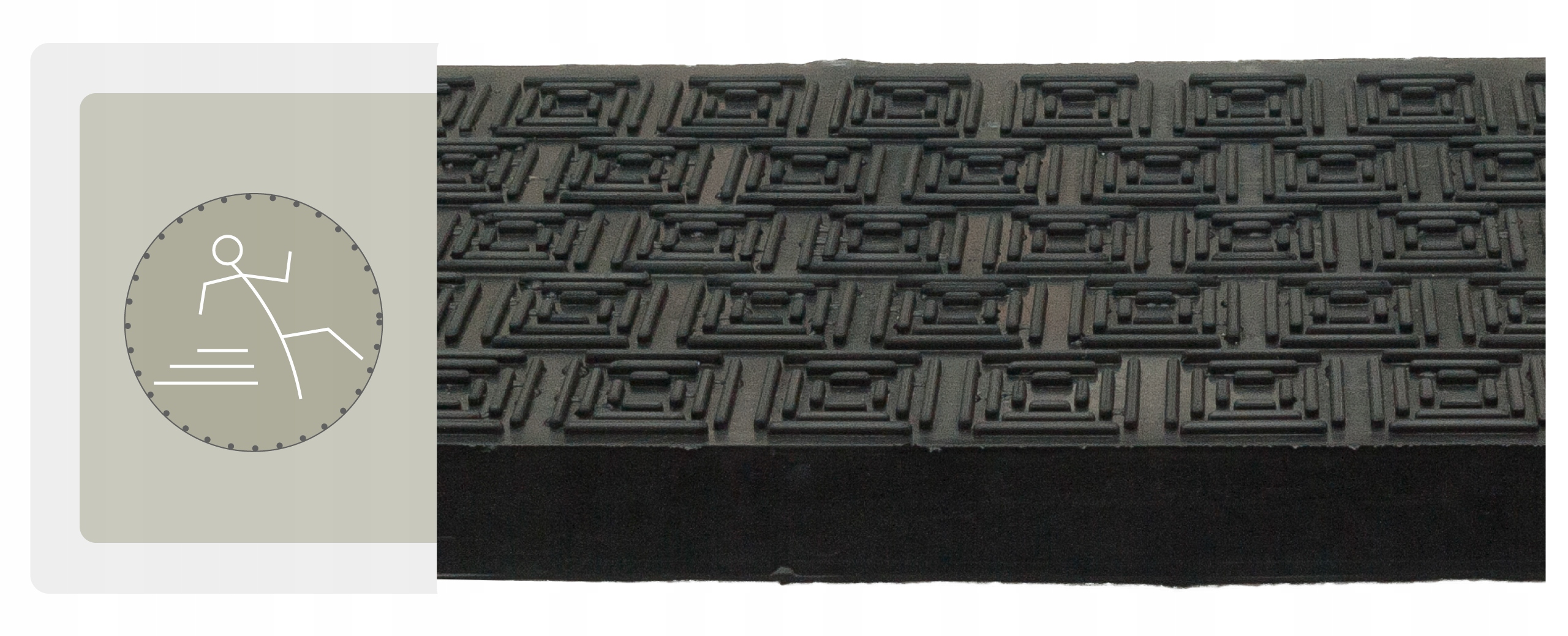 NAKŁADKI na SCHODY GUMOWE na ZEWNĄTRZ rant MOCNE 73 cm ANTYPOŚLIZGOWE grube Grubość 6 mm