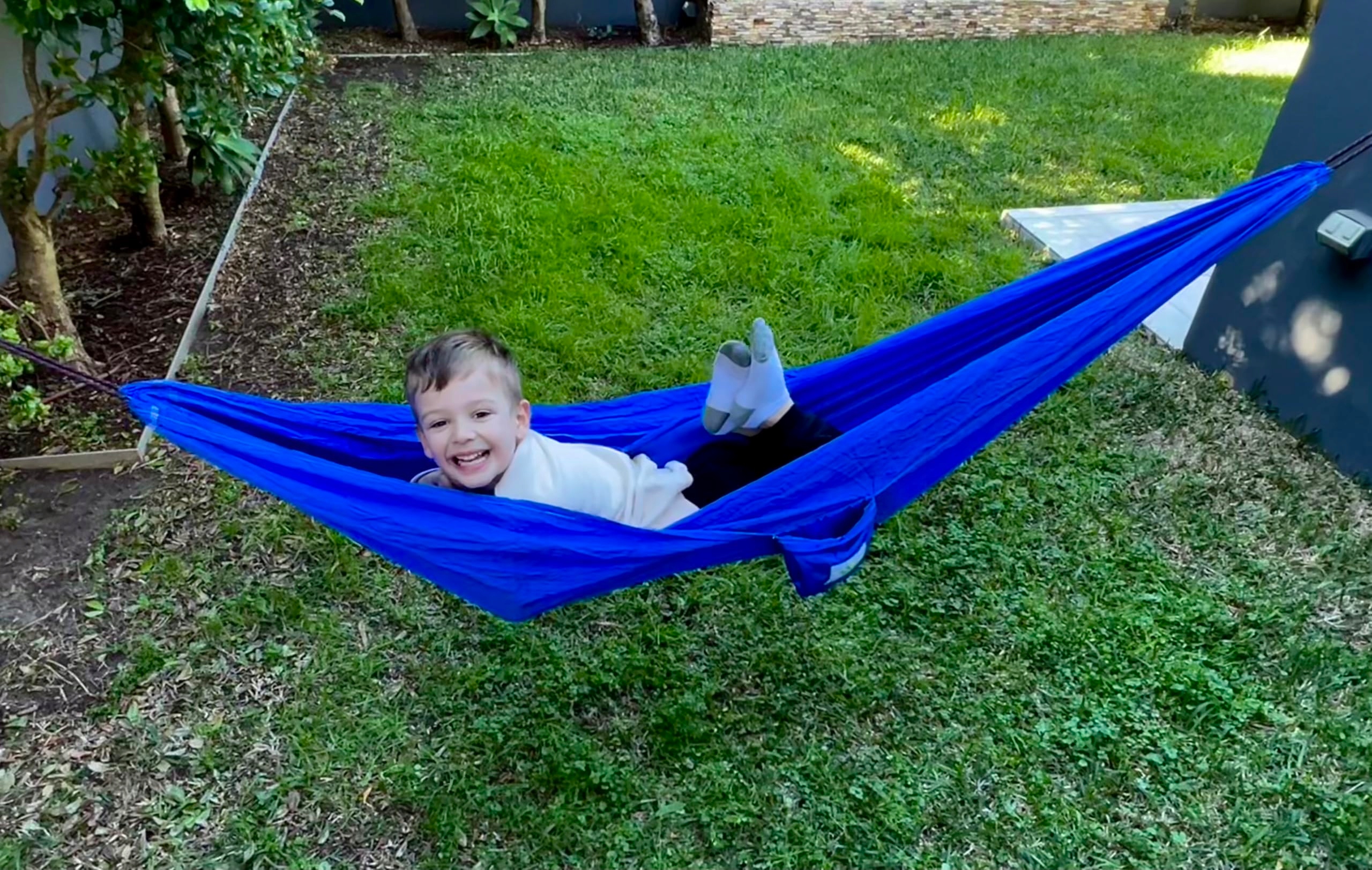 SKY KID Hamak Dla Dzieci Mały Hamak Campingowy Do Wnętrz I Na Zewnątrz — miniatura 4