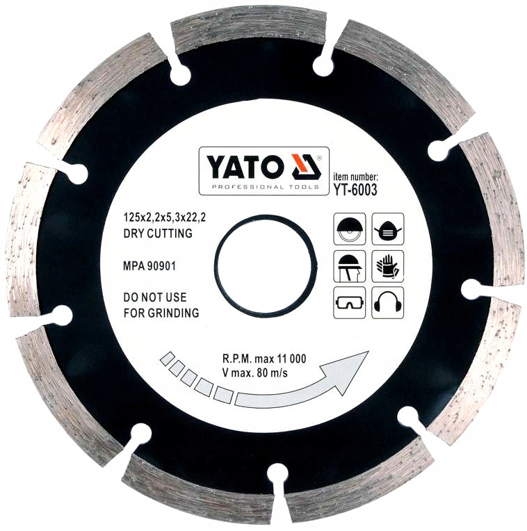 

Yato Tarcza Diamentowa 125MM Segmentowa ⌀22.2MM