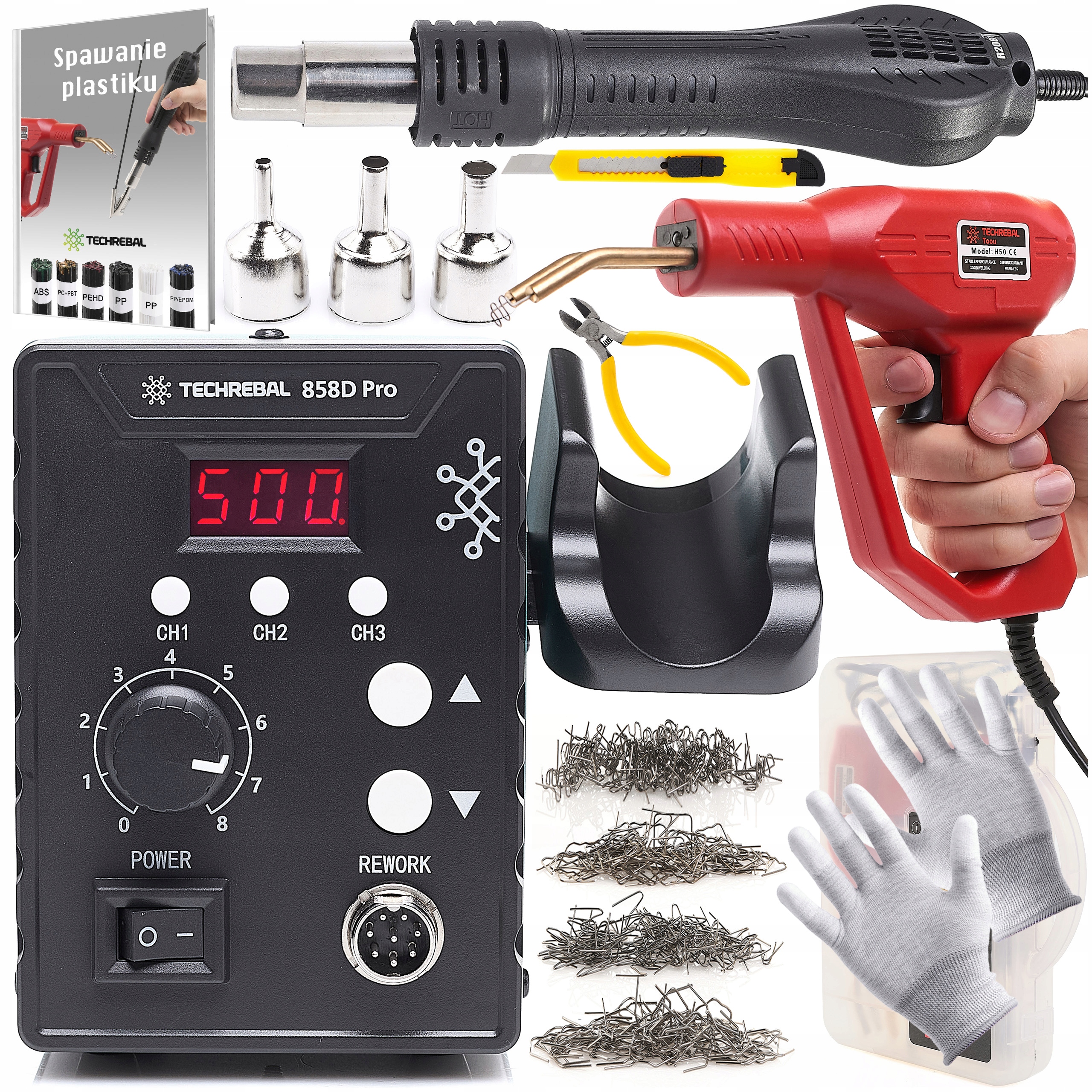 Svářečka Plastů Pájecí Stanice Páječka 858D Sešívačka Plastů