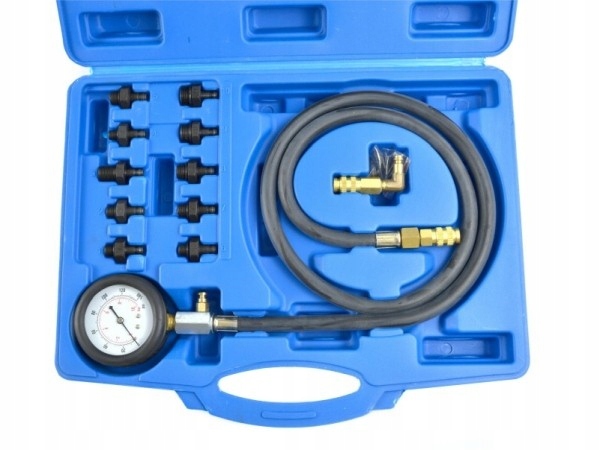 TESTER CIŚNIENIA OLEJU 0-10BAR, 10 ADAPTERÓW POMIAROWYCH Marka Geko