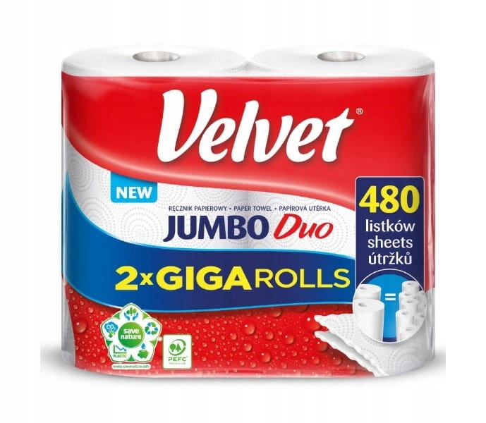

Velvet Jumbo Duo Ręcznik papierowy giga rolki 2szt