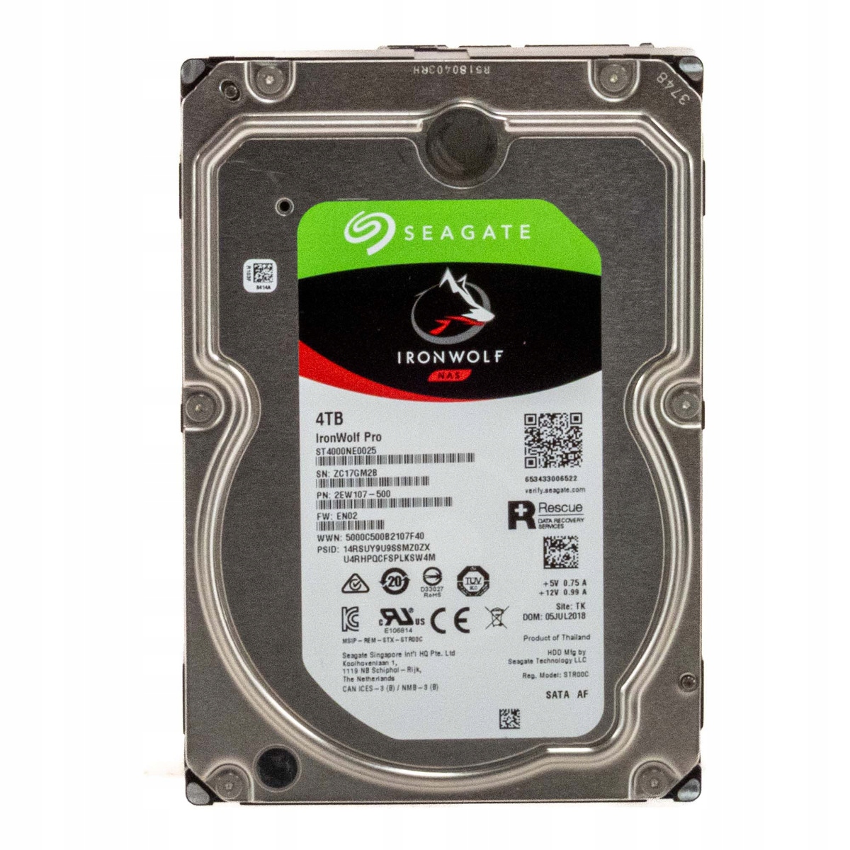 Seagate IronWolf Pro 4TB 7.2K 128MB Sata III 3.5'' ST4000NE0025