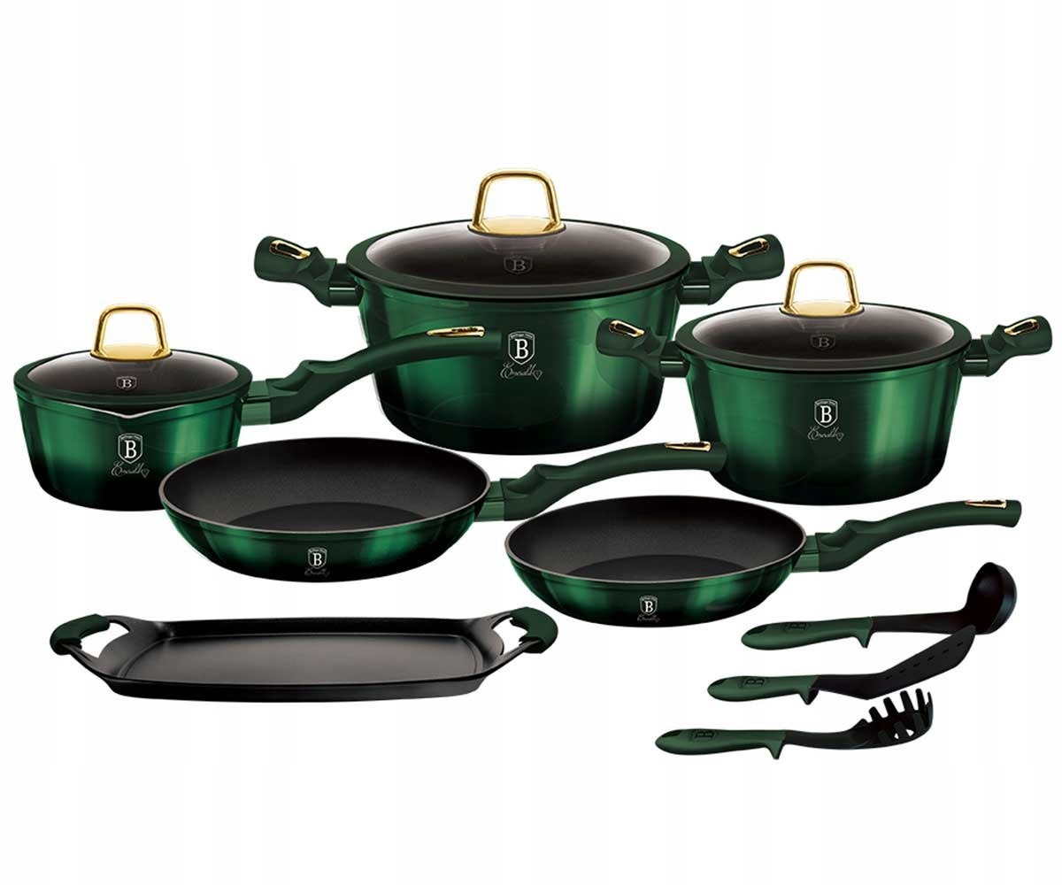 Titanové Hrnce Berlinger Haus 12 dílů BH-6066 Emerald
