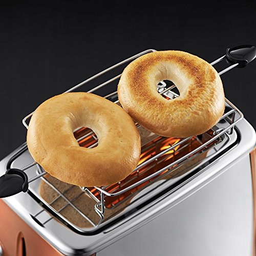 RUSSELL HOBBS Toster Luna Stalowy Miedziany Szerokie Szczeliny 1550W — miniatura 5