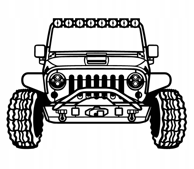 nástěnná dekorace Obraz na plátně Auto Jeep Wrangler Front View 2015