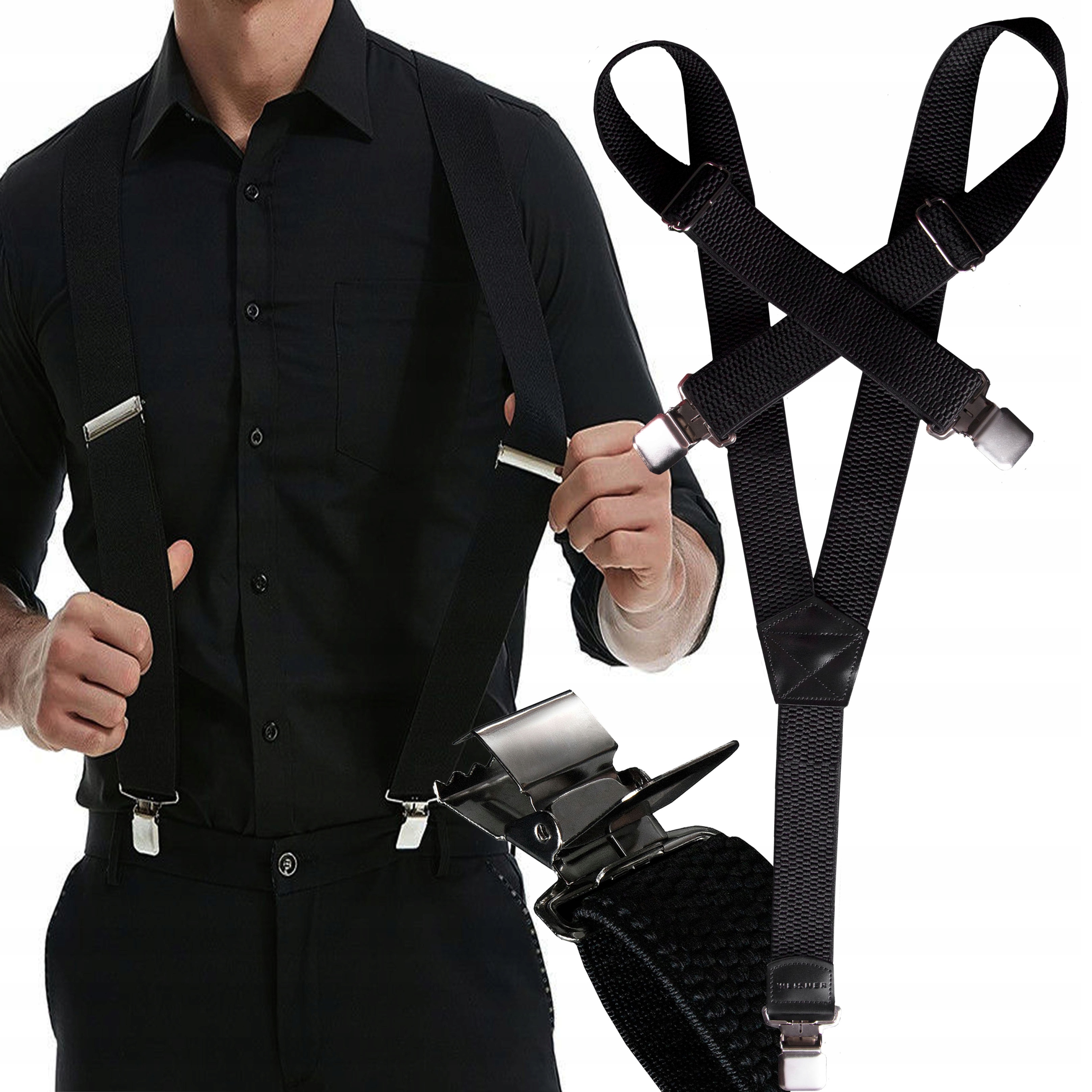 WEISNER Y | ORYGINALNE SZELKI DO SPODNI ROBOCZYCH CZARNE MOCNE