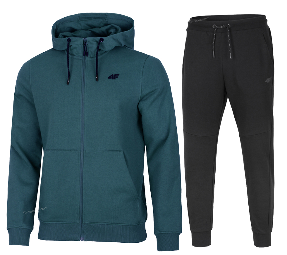 4F Męski Dres Bawełna Komplet Bluza Rozpinana Spodnie rozm L
