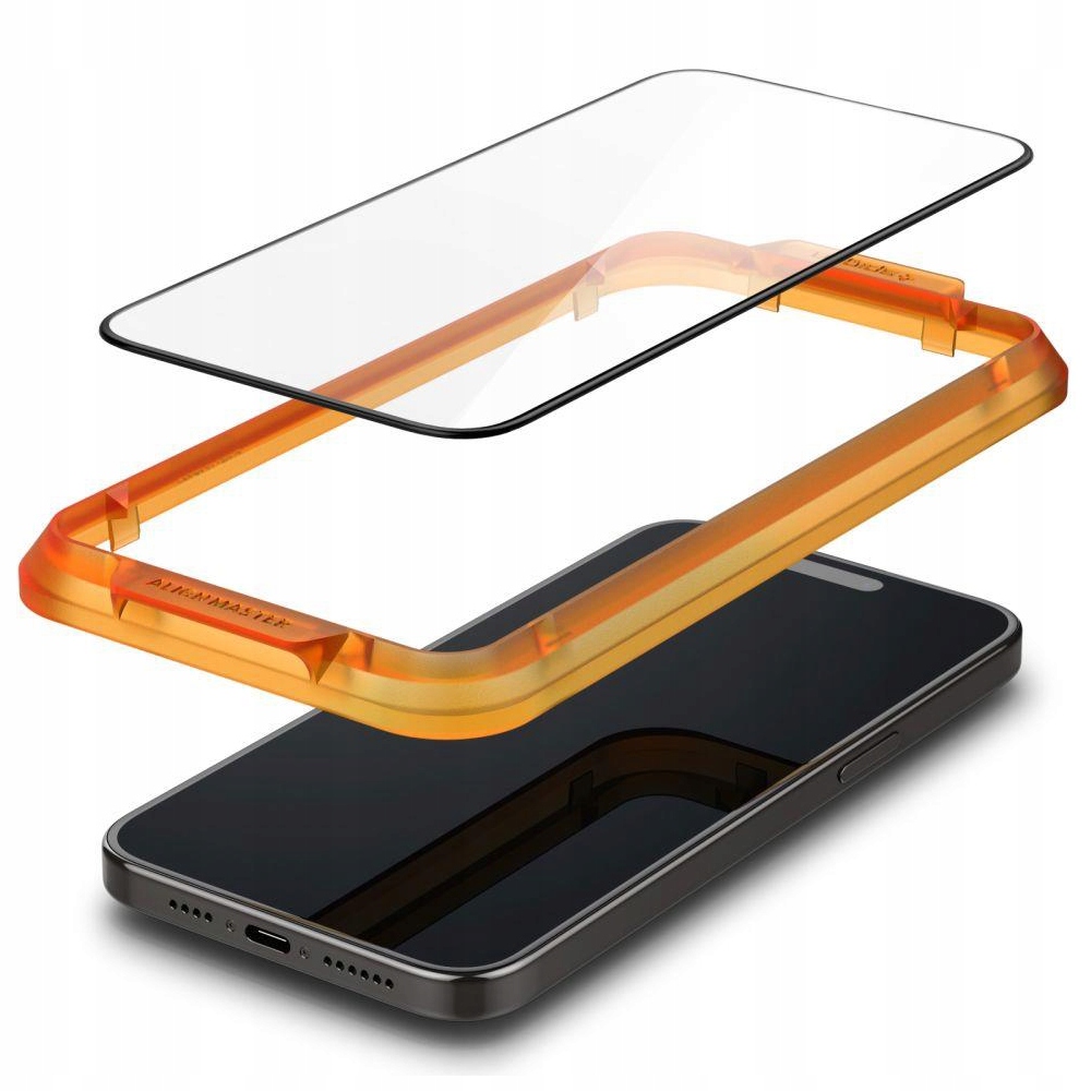 Spigen Szkło Hartowane Alm Glass Do Iphone 15 2-PACK Pełna Ochrona Ekranu