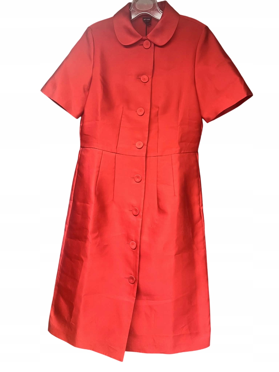 Dámská košilová Šaty červená s rozepínacími knoflíky velikost 40