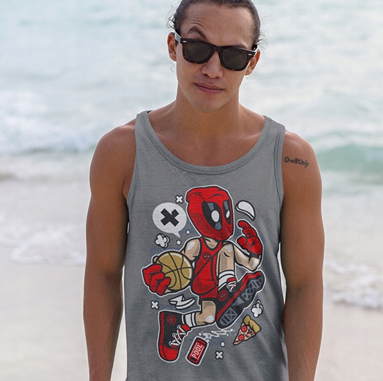 TANK TOP FILMOWE DEADPOOL BASKETBALL Rozmiar XL