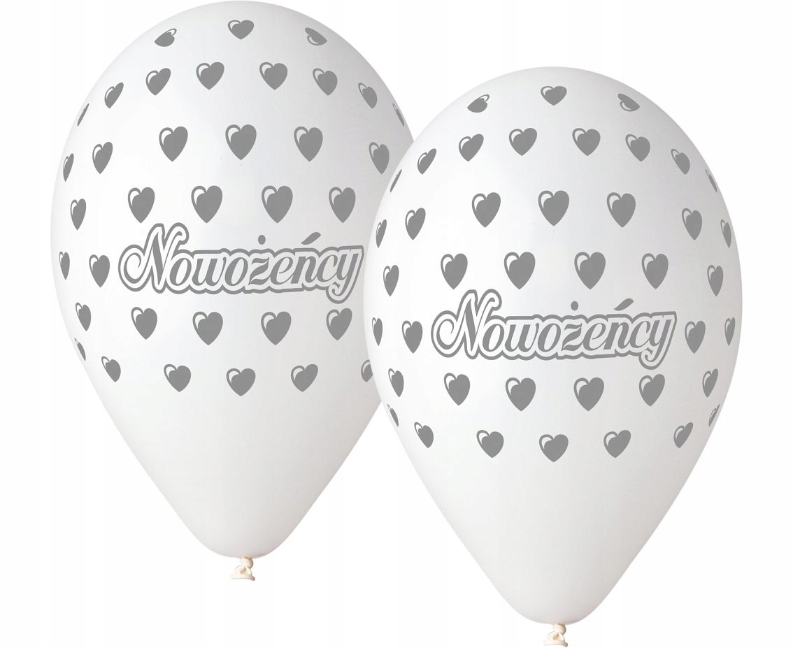 

Balony Premium Nowożeńcy białe 12 cali 5 szt.