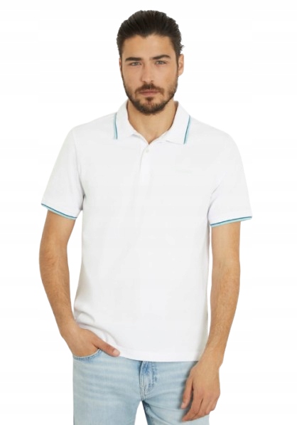 Guess Pánská Polokošile Bílá, Krátký Rukáv, Velikost XL 2CD