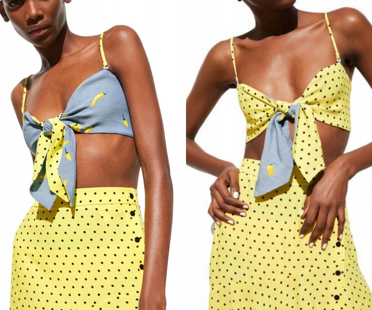 

C1D002 ZARA__MF7 Dwustronny Crop Top Bralet__l