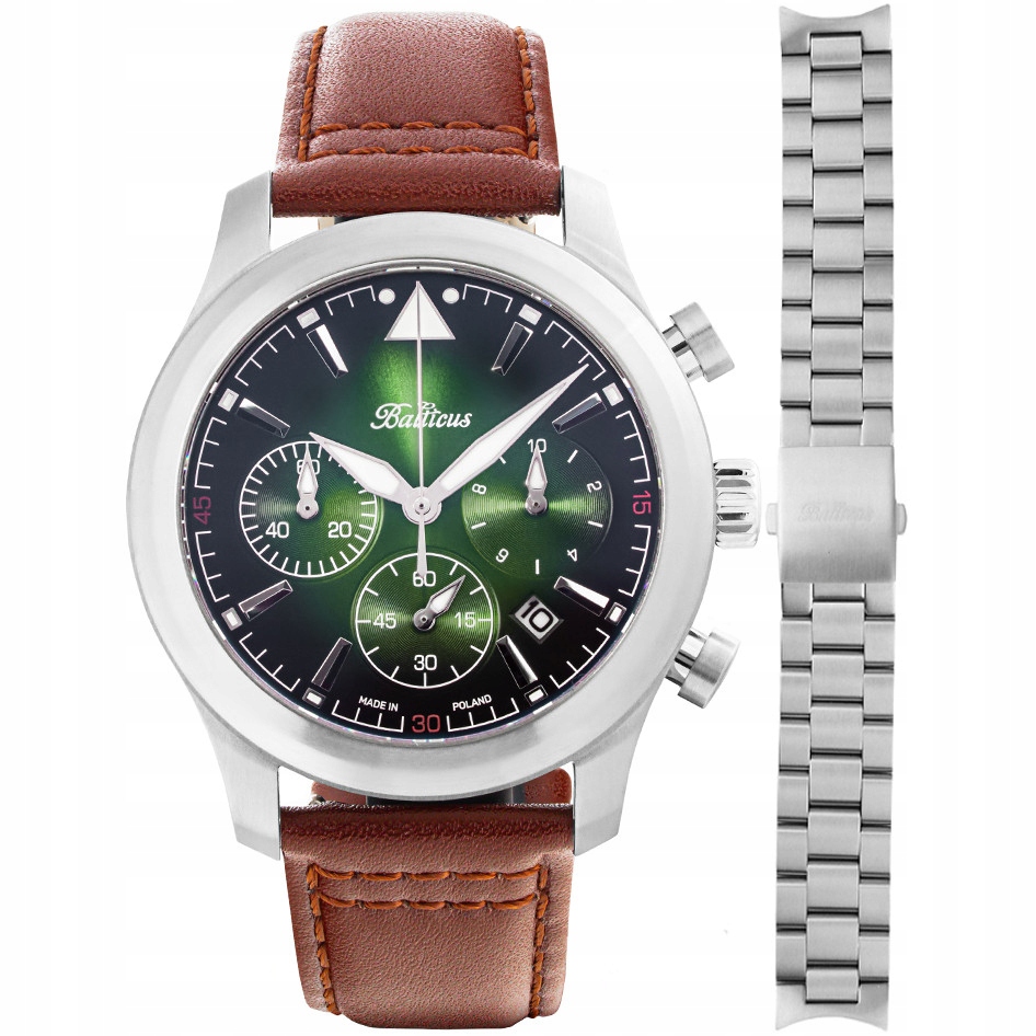 Pánské Hodinky Balticus Balfsqchgre-p, hnědý řemínek