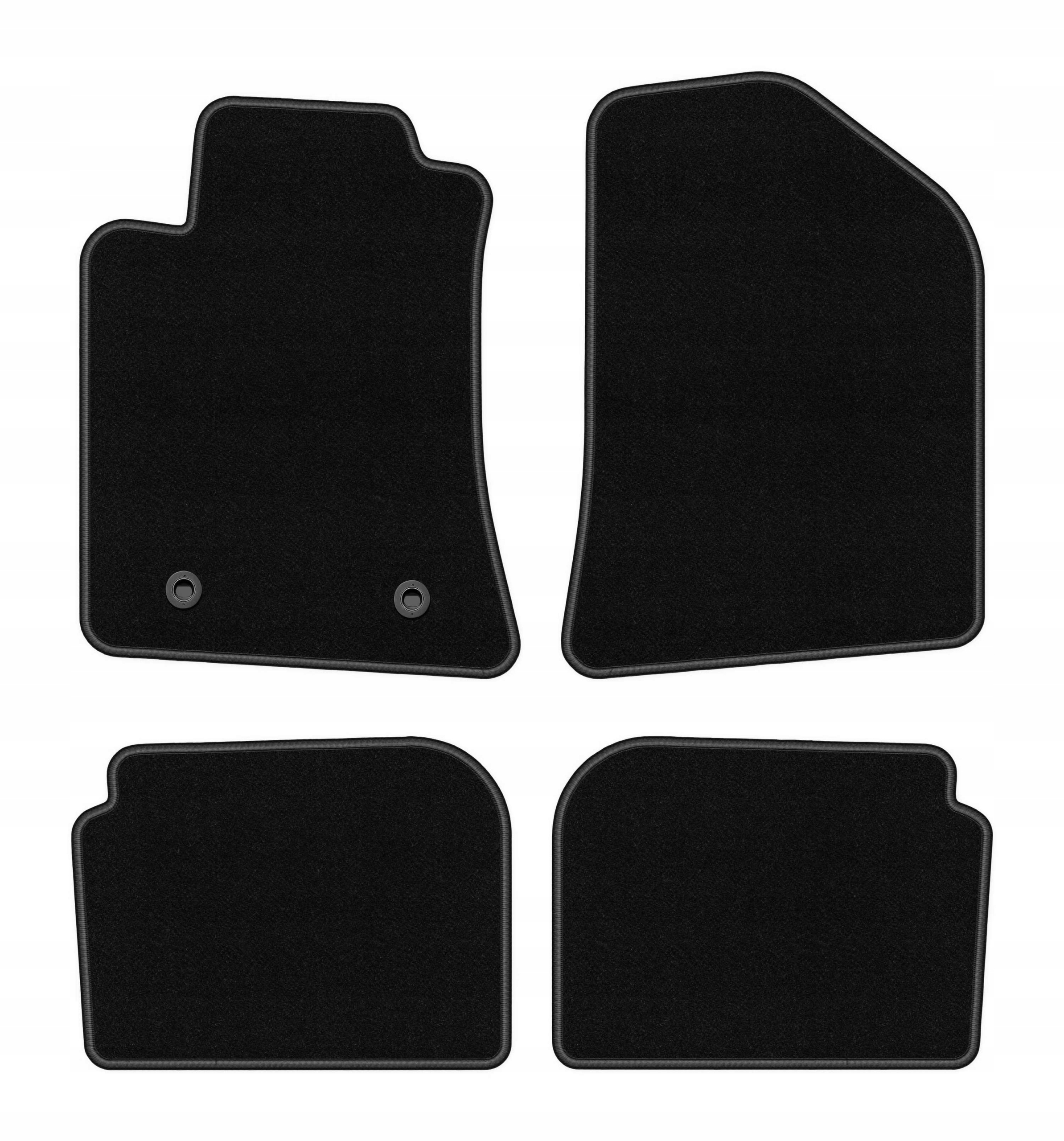 Dywaniki welurowe do Toyota Avensis II T25 2003-2009 komplet Basic czarne