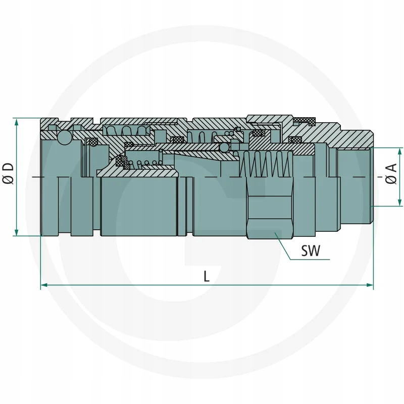 Szybkozlacze hydrauliczne gniazdo G3 8 Part number 87001279
