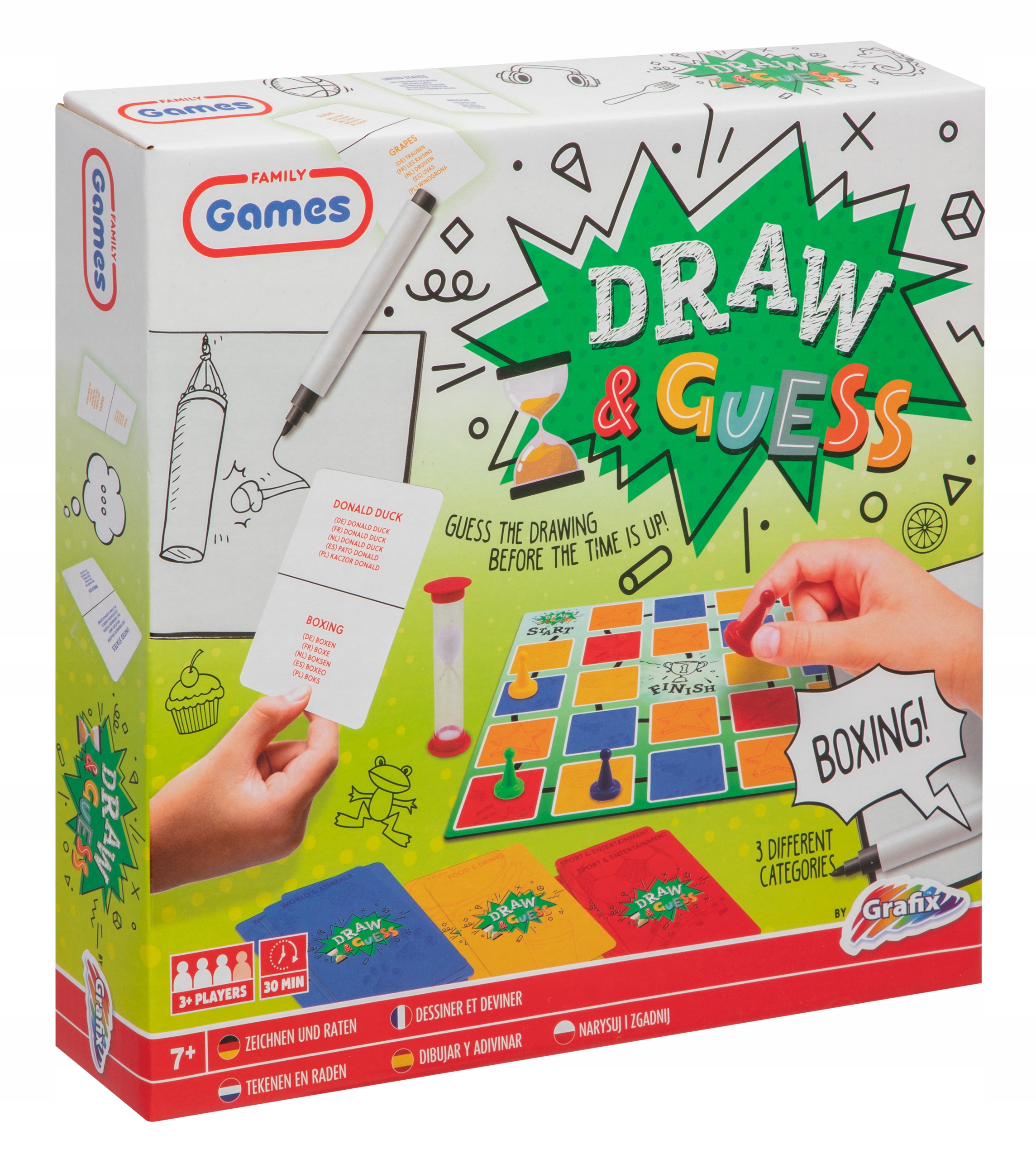 Gra Planszowa Rodzinna Grafix Gra Narysuj i Zgadnij Draw & Guess