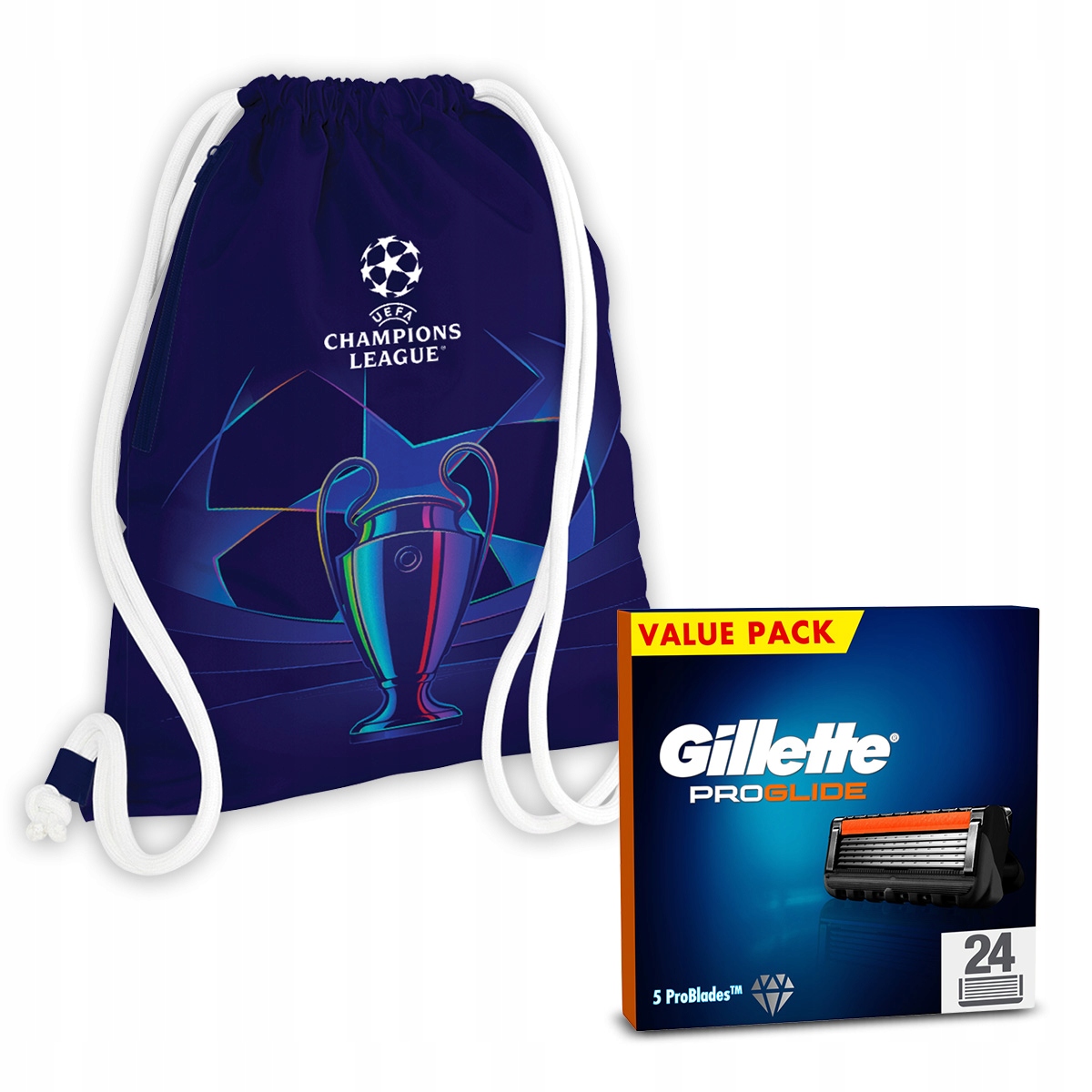 Gillette ProGlide Wkłady wymienne z 5 ostrzami i trymerem 24szt+GRATIS Ucl