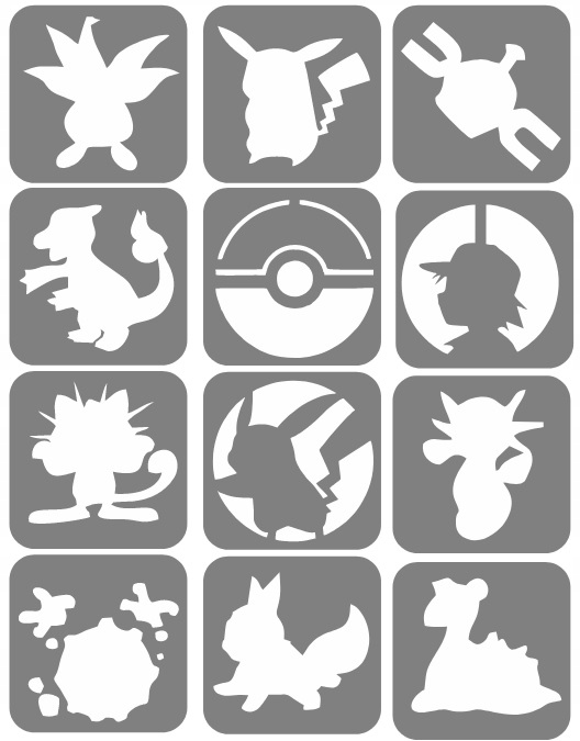 

Szablony Do Tatuaży Brokatowych Pokemony Mały