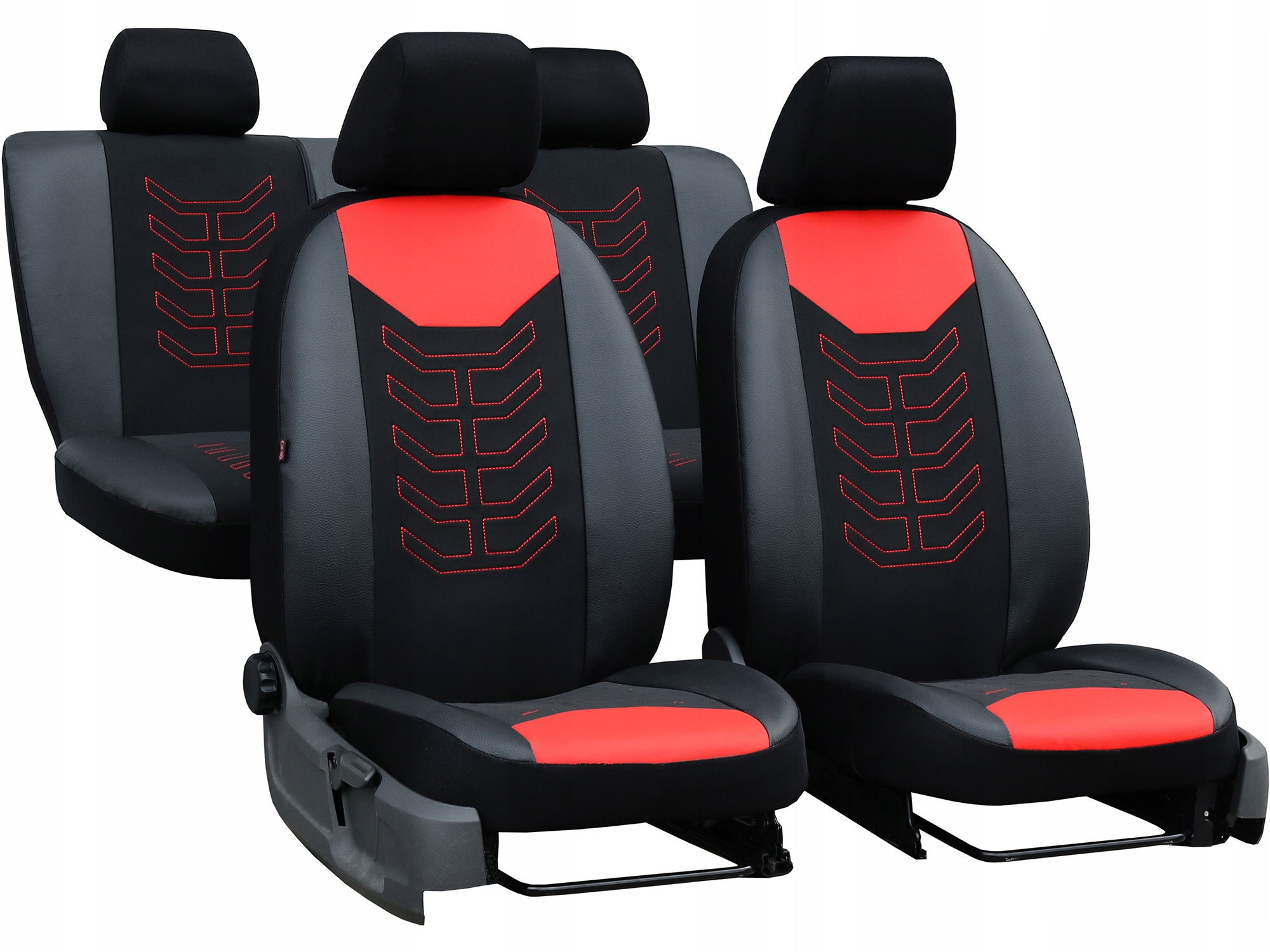 GRUBE POKROWCE Z HAFTEM NA FOTELE SAMOCHODOWE do Seat Ateca (2016-...)