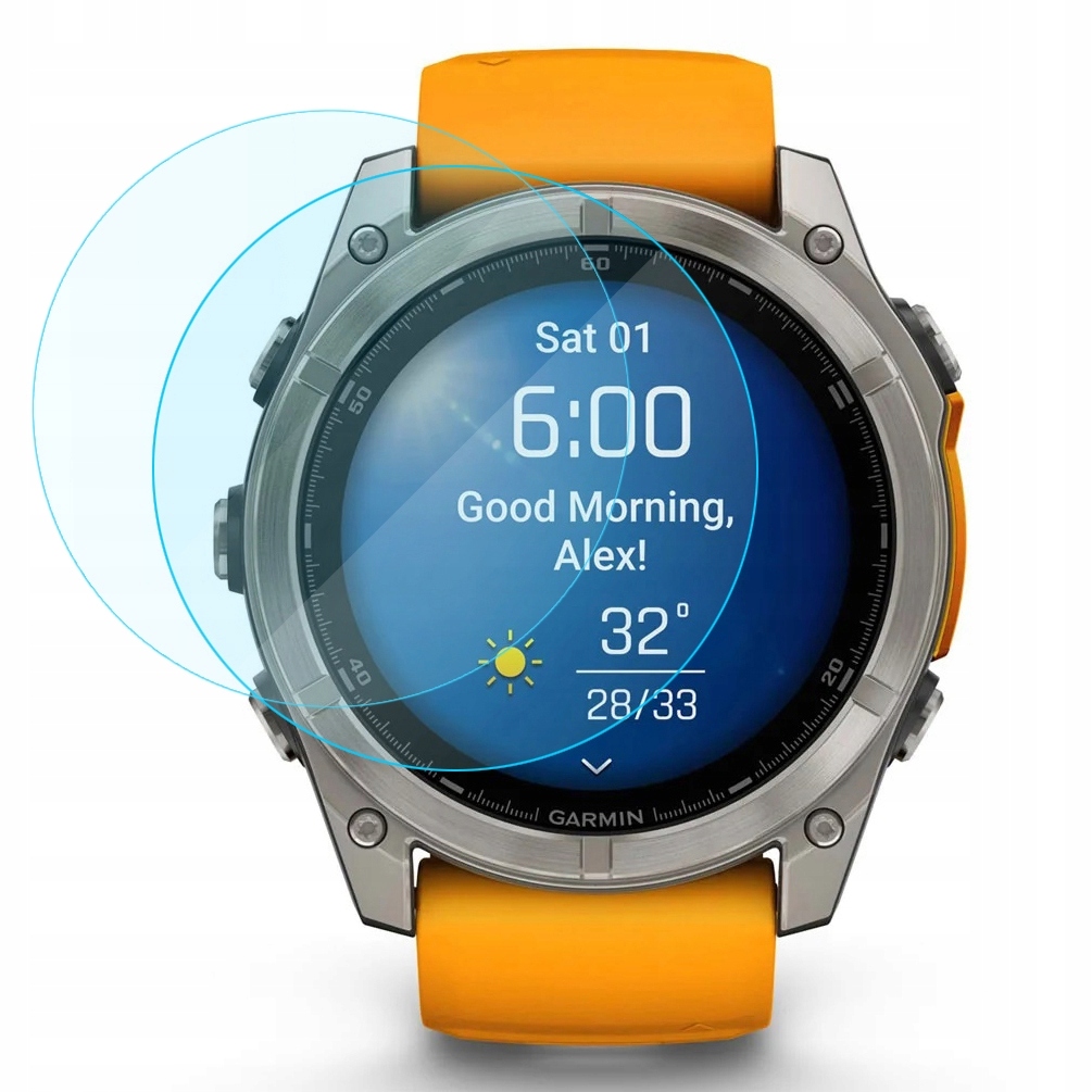 2x Szkło Ochronne Hartowane Szybka do Garmin fenix 8 - 51 mm, AMOLED