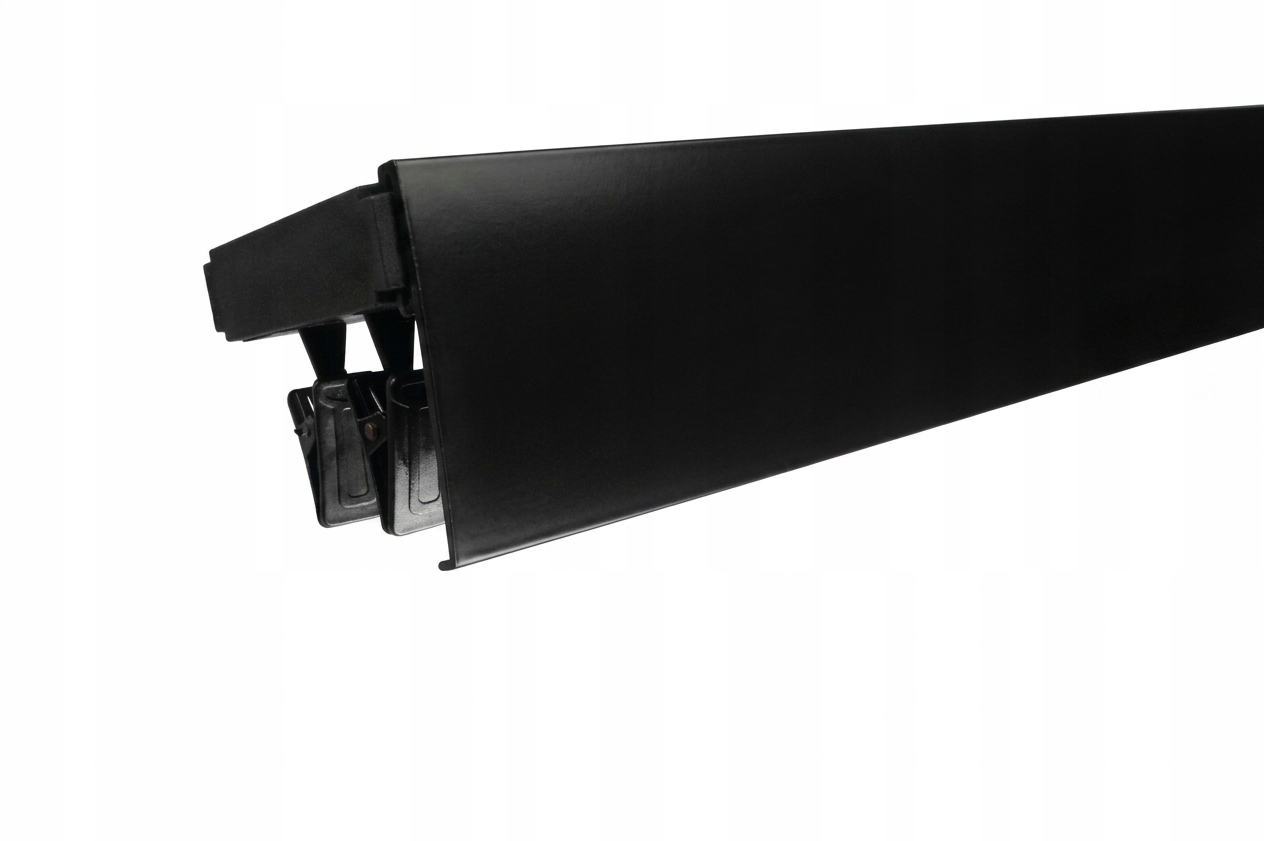 Czarna Szyna sufitowa Pcv dwutorowa 500 cm Osłona