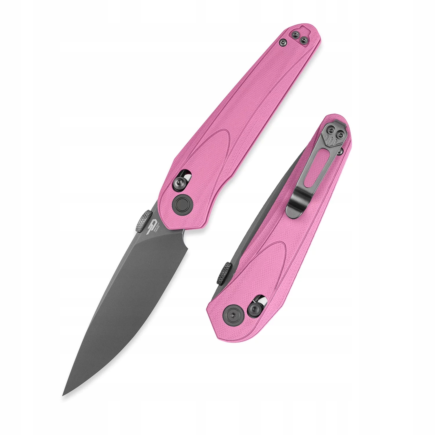 Zavírací Nůž Bestech Mothus BG67E Gray Pvd 14C28N Pink G10 Crossbar Lock