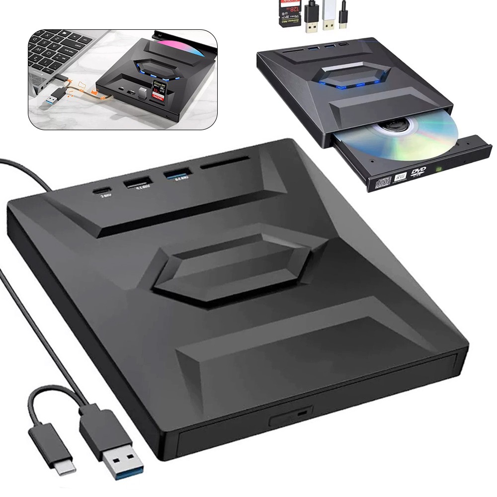 Externí jednotka 7 v 1 Usb 3.0, DVD vypalovačka CD Uhd 4K pro notebook