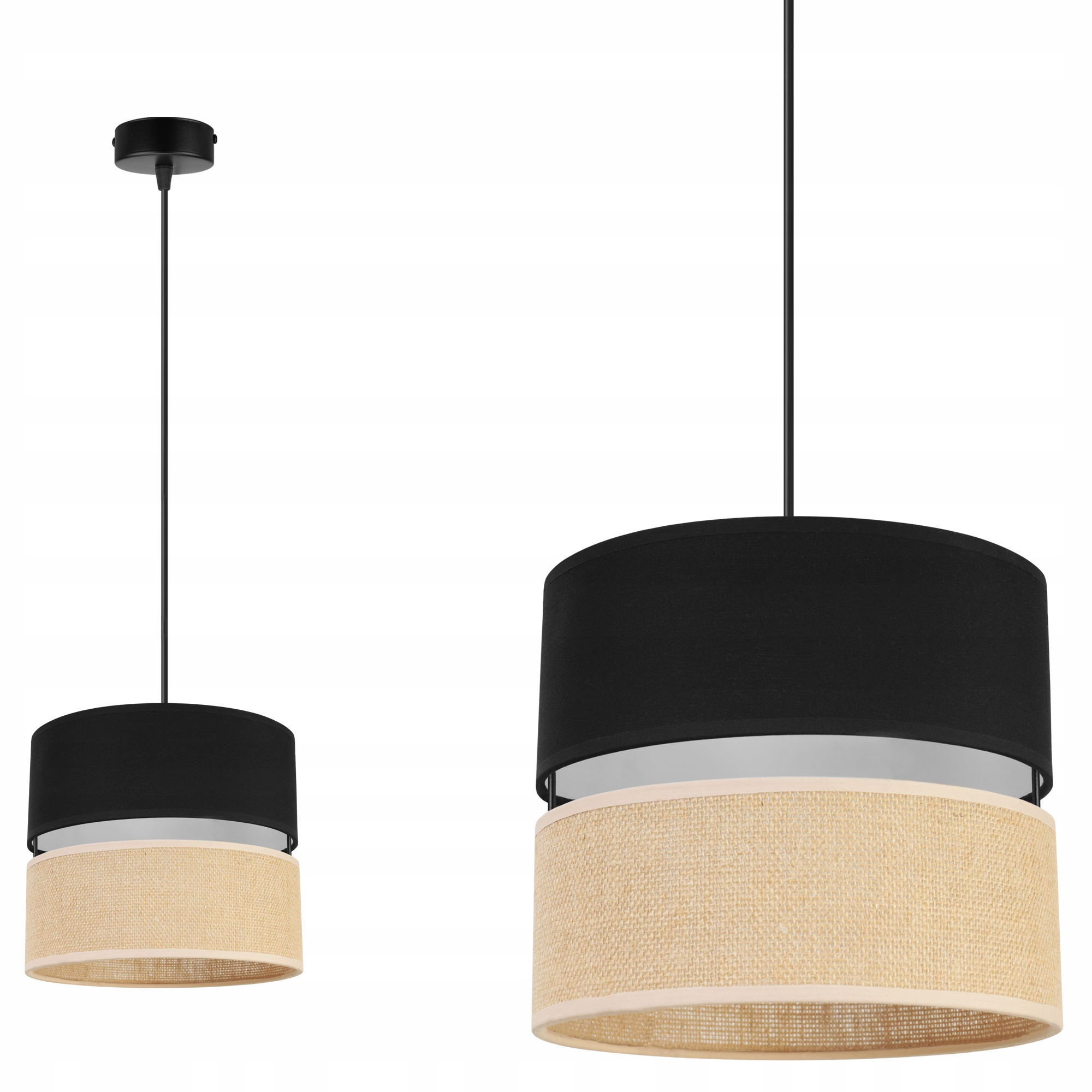 

Lampa Wisząca Żyrandol Sufitowa Abażur 20CM Czarny
