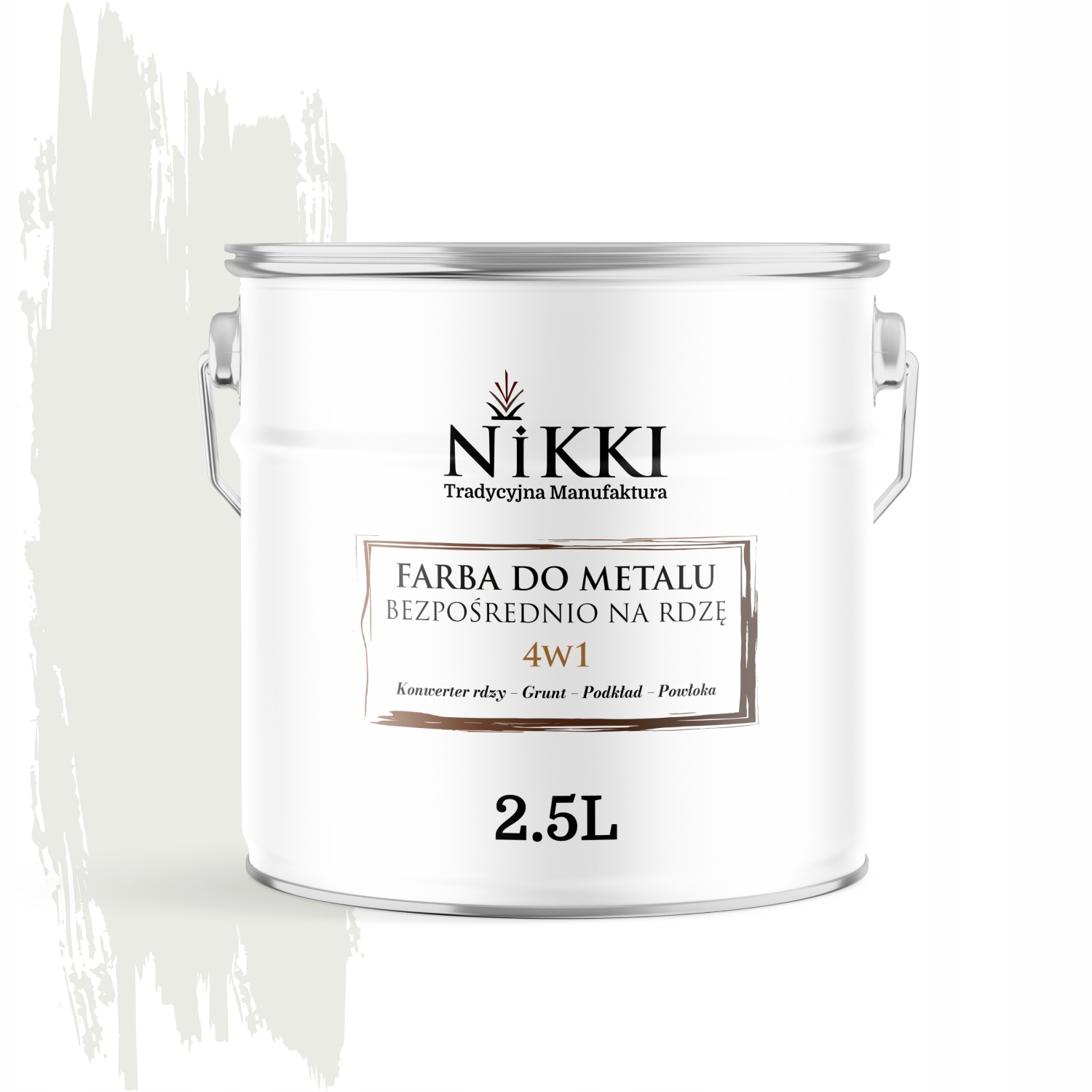 Farba Na Kov Priamo Na Hrdzu Pozinkovaná Biela Signálna Ral 9003 Polomatná 2,5 L