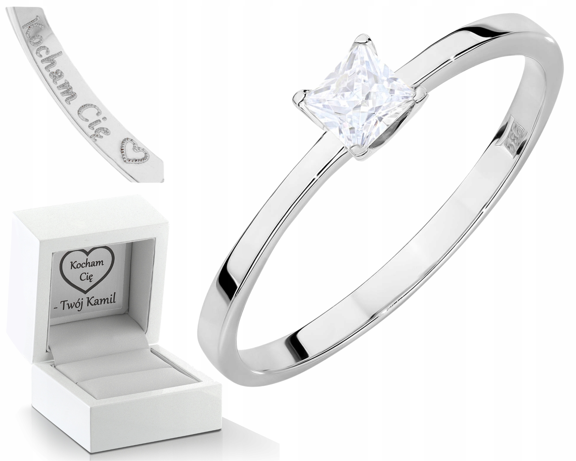 Prstýnek Z Bílého Zlata S Laboratorním Briliantem 585 Zlato Dárek